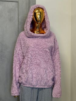 Худи /эко мех / лиловый