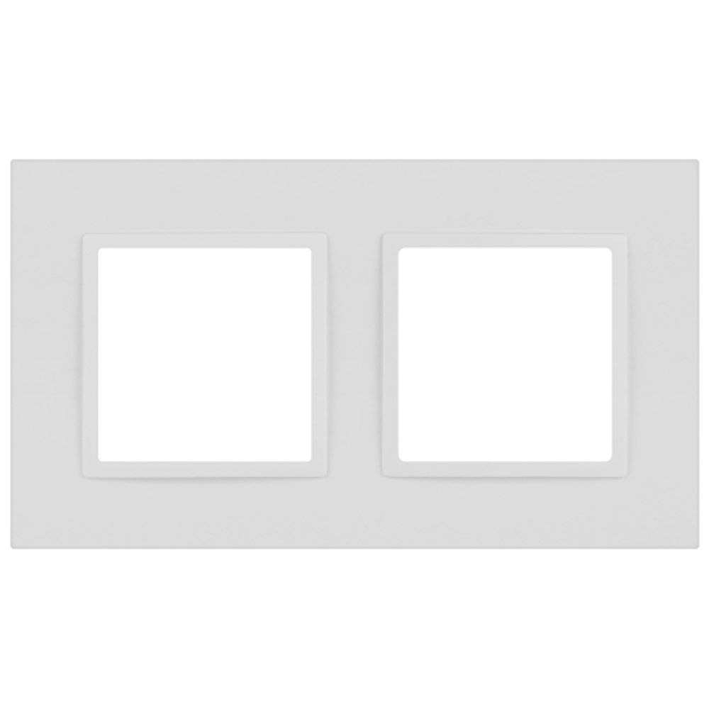 Рамка для розеток и выключателей ЭРА Elegance 14-5012-01М Classic, на 2 поста, белый матовый