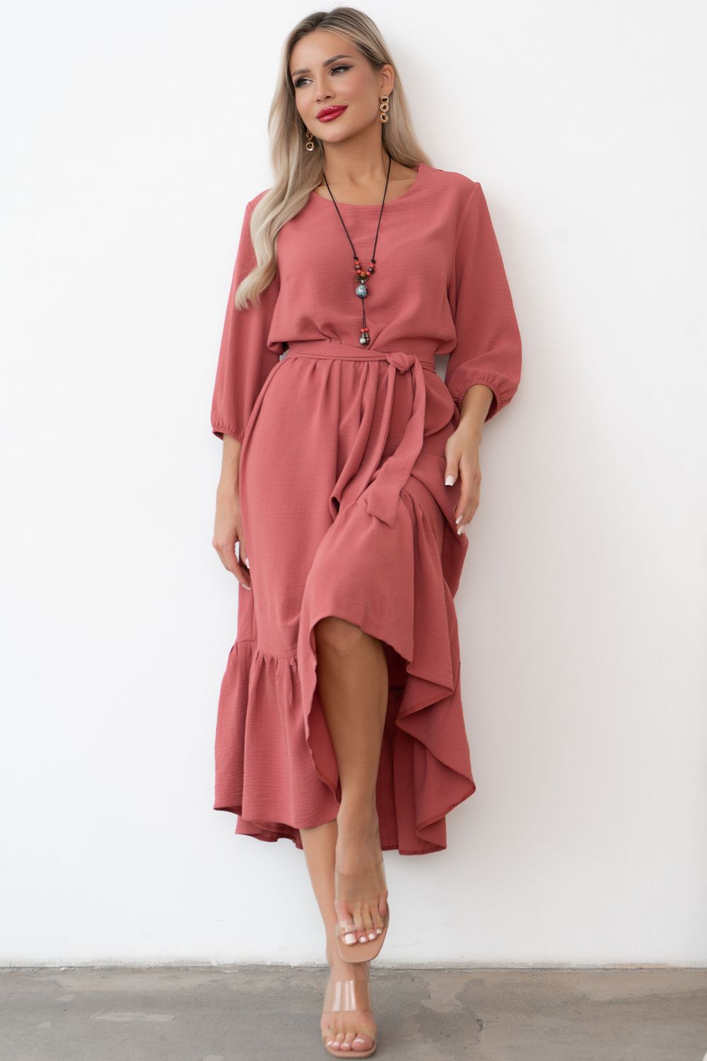 Платье Виолетта (коралл) Р11-1247 Nikol