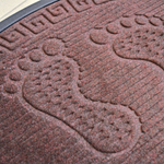 Коврик 45*75см придверный УЮТ Классик полукруглый, коричневый