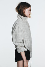Нейлоновая куртка с каре - ZARA
