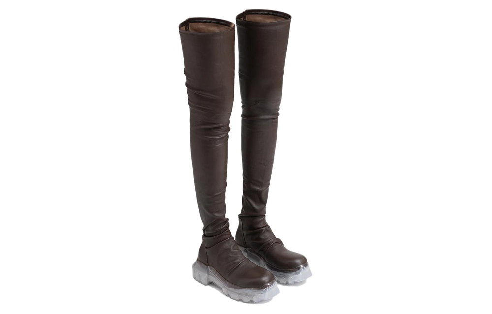 RICK OWENS/RO Over the knee Boots Women"s Brown