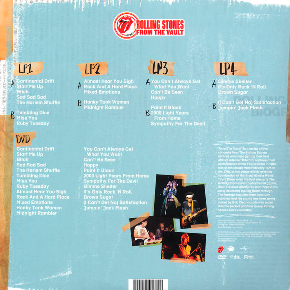 The Rolling Stones / Live At The Tokyo Dome - Tokyo 1990 (4LP+DVD)