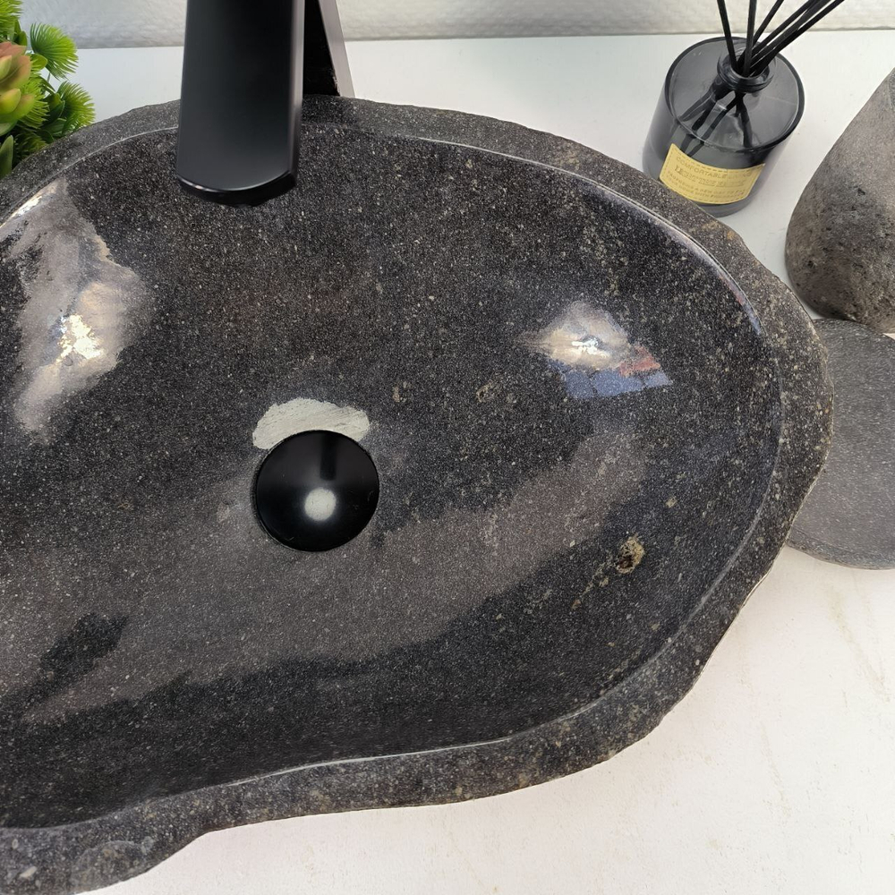 Каменная раковина из речного камня RS-05207 (41*34*14) 0856 из натурального камня