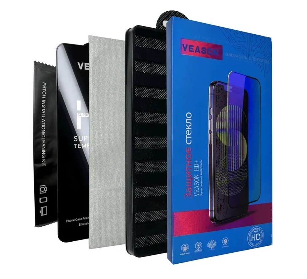 Закаленное стекло для Xiaomi Redmi Note 11, Note 11s и Note 12s, олеофобное покрытие и вырез под фронтальную камеру, Veason