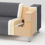 2-местный диван - IKEA KLIPPAN,  88x66x177см, черный, КЛИППАН ИКЕА