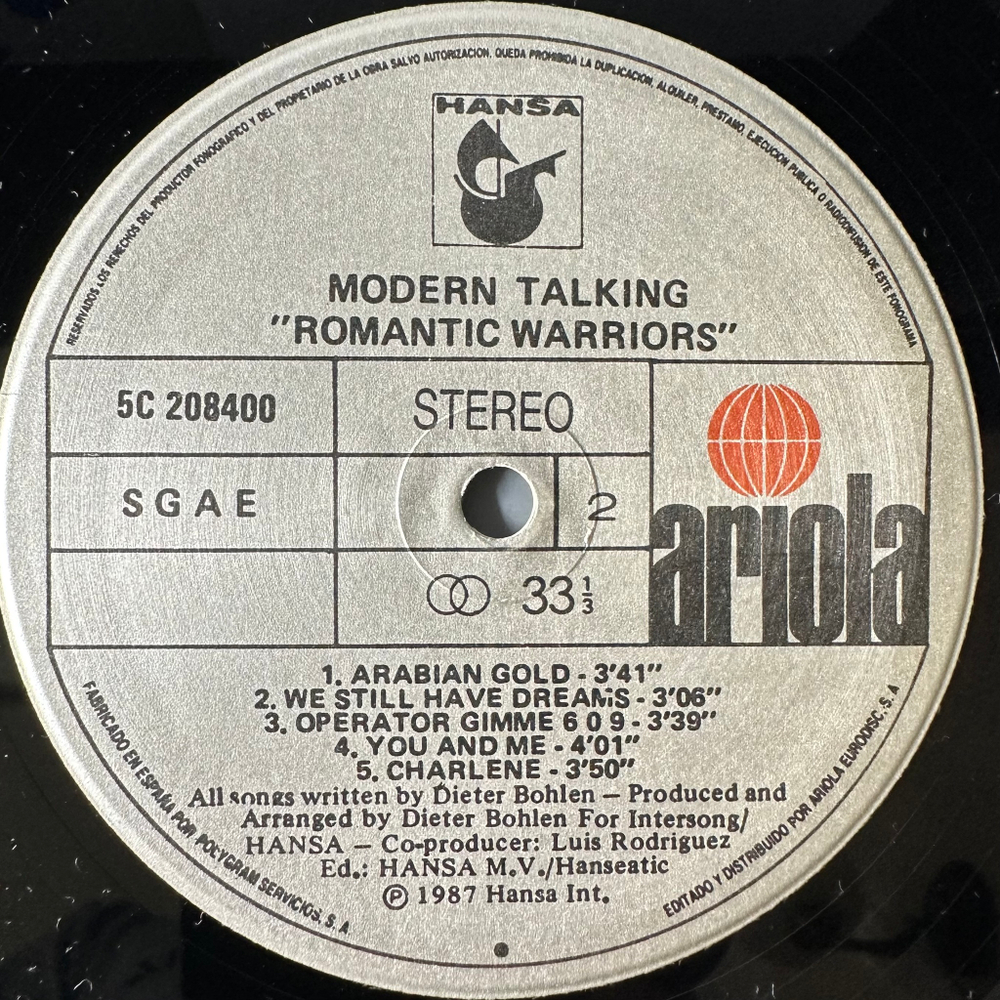 Modern Talking ‎– Romantic Warriors - The 5th Album