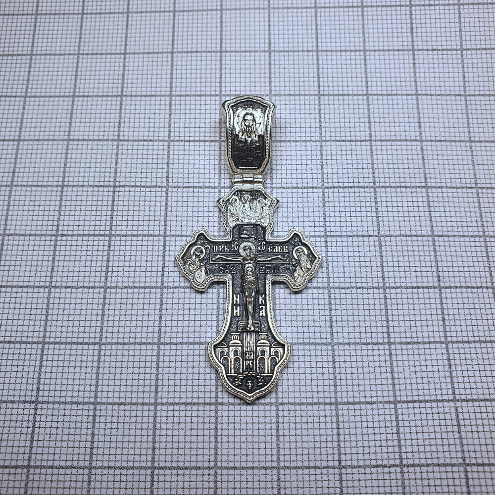 Крест из серебра/Частичное чернение/АрхМихаил СвТроица