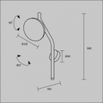 Бра Maytoni Vita MOD451WL-L8B3K