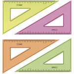 Треугольник 18см. прозр.флуоресц. в ассорт. ТК47(Стамм)