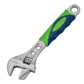 Ключ разводной, 200мм, переставная губка, 2-х комп.рукоятка Сибртех 15598