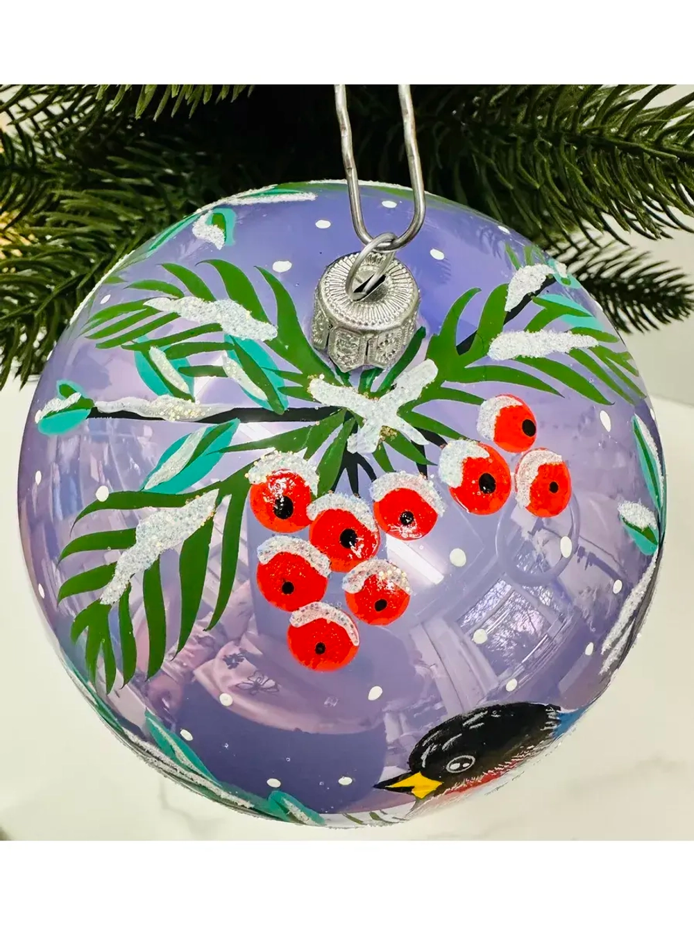 Елочный шар из стекла 115мм С1097