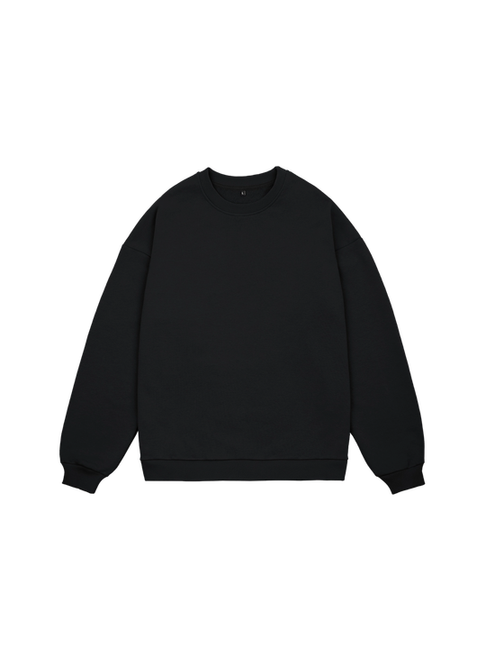 Свитшот оверсайз, без начеса (чёрный)