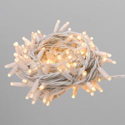 ULD-F90PRO S5M-050-SWK WW Гирлянда светодиодная. 5м. без вилки. Статическое свечение. Соединяемая. 50 светодиодов. Теплый белый свет 2700K. IP67. Провод белый. ТМ Uniel