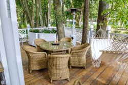 "Равенна" плетеное кресло из искусственного ротанга, цвет соломенный