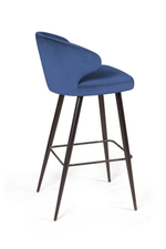Стул барный Richard, бархат синий 29
