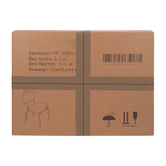 Стул MOLLY разборный черный каркас серое сиденье