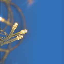 ULD-S2500-225-STK WARM WHITE IP20 Гирлянда светодиодная. 25м. Соединяемая. 225 светодиодов. Теплый белый свет. Провод прозрачный. ТМ Uniel