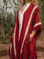 Berber пальто-пончо (красная охра)