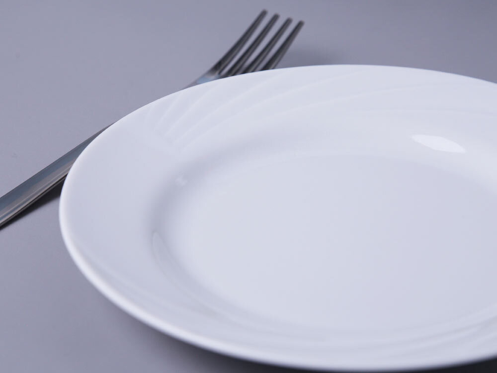 Тарелка 240мм мелкая форма Голубка Без деколи 0С0578