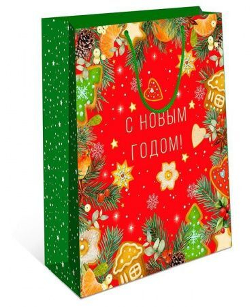 Сумка лам.26*32*12см Новый год ассорти