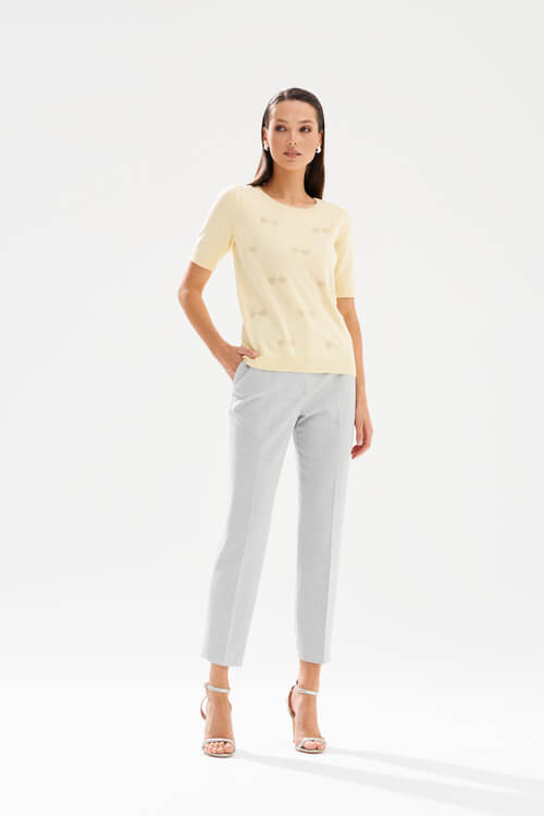 23533 Джемпер женский (пастельно-желтый)