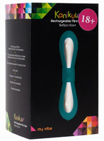 Небольшой вибратор на подзарядке My Vibe , 5 режимов (12,5 см , бирюзовый, серебряный ) (Цвет: бирюзовый, серебряный)