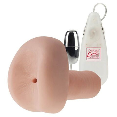 Мягкая реалистичная попка с вибрацией The Blonde Starlet (Цвет: телесный)