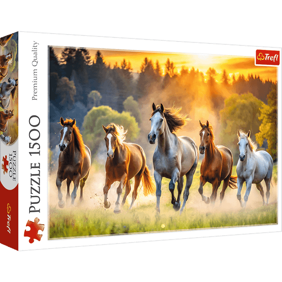 Pazl \ Puzzle \ Пазлы Puzzles - "1500" - Wild horses