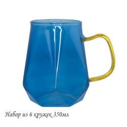 Lenardi 160-276 Набор из 6 кружек 350мл в под.уп.(х12)Стекло