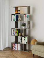 Dipriz Стеллаж 6 полок Марм, 72х24х173.8, серый, напольный стеллаж из ЛДСП в скандинавском стиле