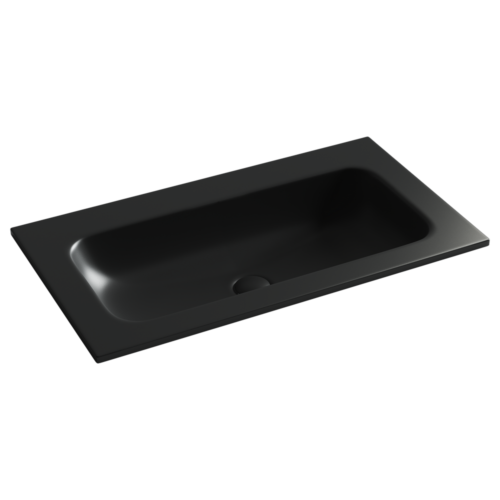 Раковина накладная мебельная Grace прямоугольная без отверстия под смеситель, 810x457x137мм, цвет черный матовый, арт. CN7012MBwx