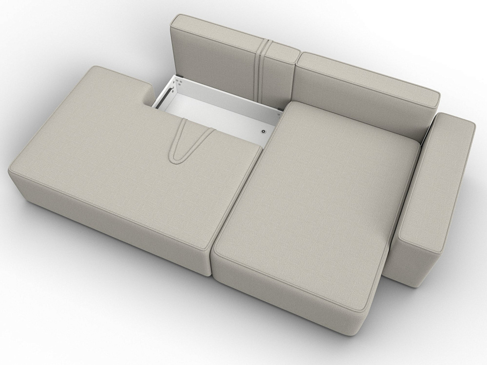 Диван угловой Лига-079 угол правый РОГОЖКА Амур 02 бежевый