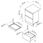 Кухонный модуль напольный 60 см Виола с 3-мя ящиками со столешницей