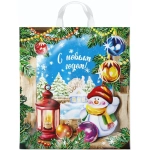 Пакет ПЭ с петлевой ручкой 38х42+6см (40) ПНД (Магия праздника) НГ Интерпак