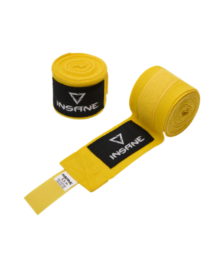 Бинт боксерский FIGHT, хлопок/нейлон, желтый, 3,5 м