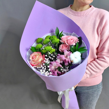 Авторский букет в сиреневой гамме