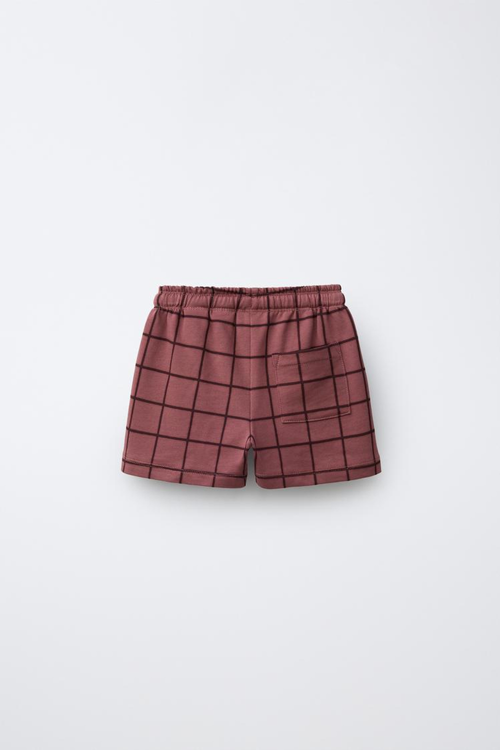 ZARA ШОРТЫ В КЛЕТКУ, БУРГУНДИ