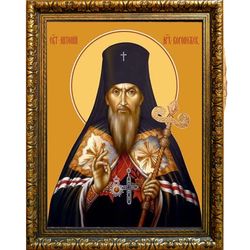 Антоний (Смирницкий), Воронежский архиепископ, святитель. Икона на холсте.