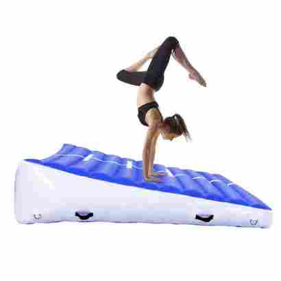 Надувной гимнастический мат-коврик «Старт» для занятий 2×2×0,4 м, тёмно-синий