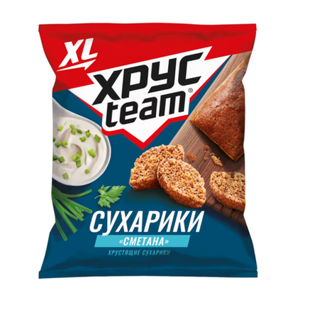 Сухарики Хрусteam XL сметана 95 гр