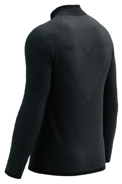 Мужская теннисная кофта Compressport Seamless Zip - черный