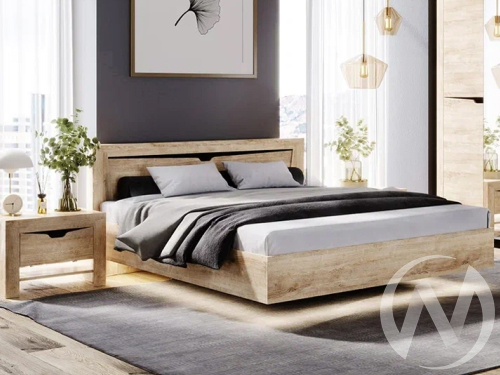 Кровать 1600 с подъемным механизмом секция №6 НКМ Версаль-5 (дуб баррик)