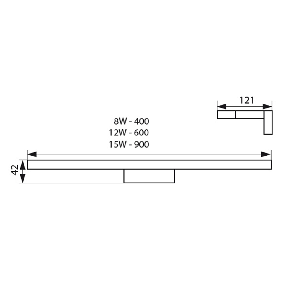 Cветильник для ванной над зеркалом KANLUX ASTEN LED IP44 15W 4000К NW