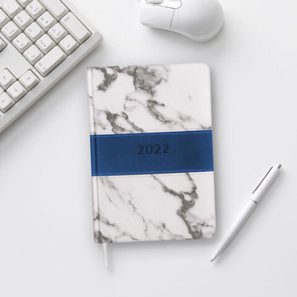 Ежедневник датированный 2022 А5 148х218 мм GALANT "Athens", под кожу, синий, 112943