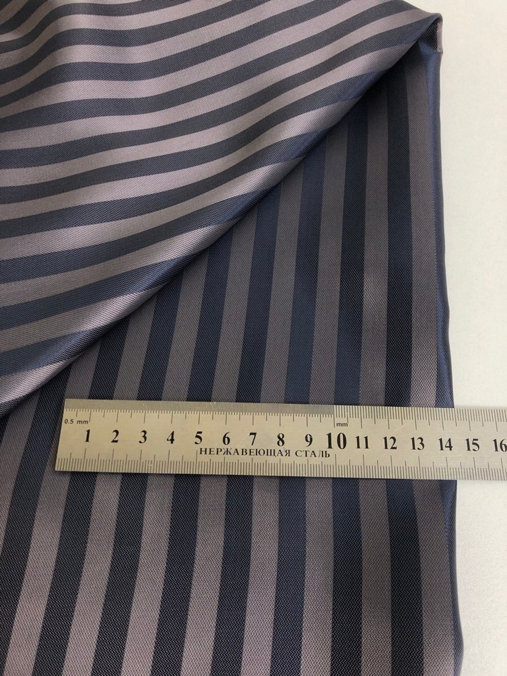 Подклад серый/синий, вискоза, жаккард полоска широкая