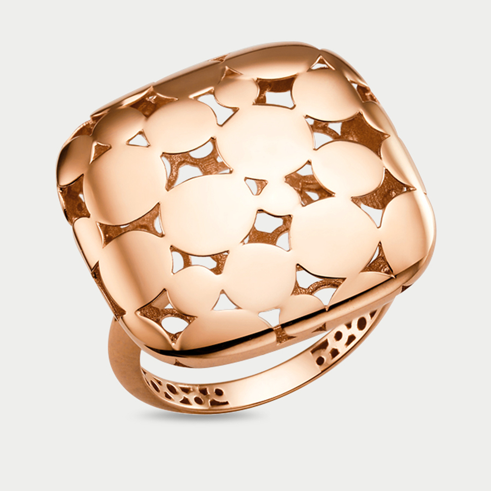 Кольцо женское из розового золота 585 пробы без вставок (арт. 900151-1000)