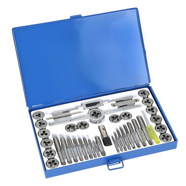 Набор метчиков и плашек 40 предметов М3-М12 метрическая резьба Car-Tool CT-W040