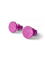 Cерьги-пусеты круг Fuchsia