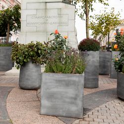 Кашпо BOWL CONCRETE GREY LIGHT D65 H36